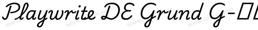 Playwrite DE Grund G字体转换